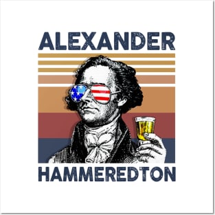 Alexander Hammeredton US Drinking 4th Of July Vintage Shirt Independence Day American T-Shirt Posters and Art